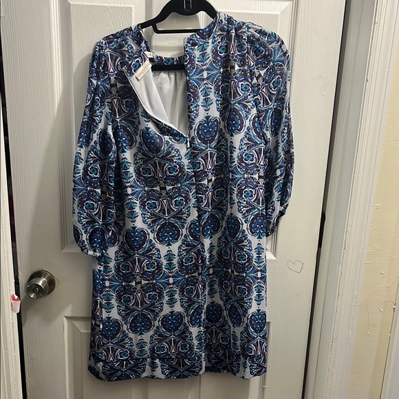 Blue Patterned Dress - Picture 3 of 3